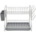 Choen Two-Tier Dish Draining Rack 42 x 30 x 35 cm Matte White - Product view