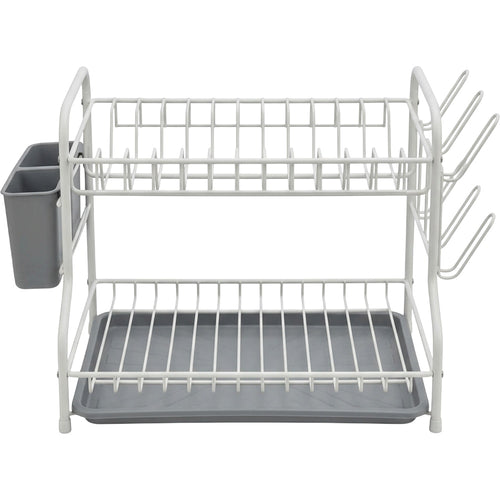 Choen Two-Tier Dish Draining Rack 42 x 30 x 35 cm Matte White - Product view